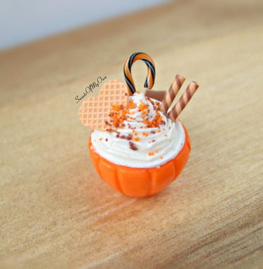Pumpkin Spice Deluxe Hot Chocolate Drink - Necklace/Charm - MTO